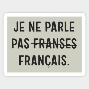 Je ne parle pas Franses Sticker